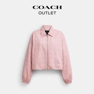 Coach Pink Classic Allover Print Woven Jacket